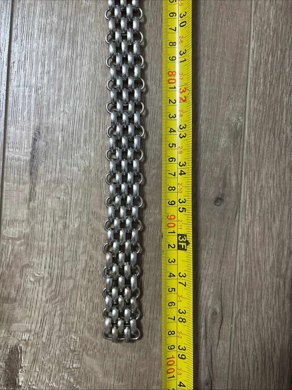 NWT Aldo Belt Metal Womens Adjustable Silver Tone Unique Beautiful Style Size L